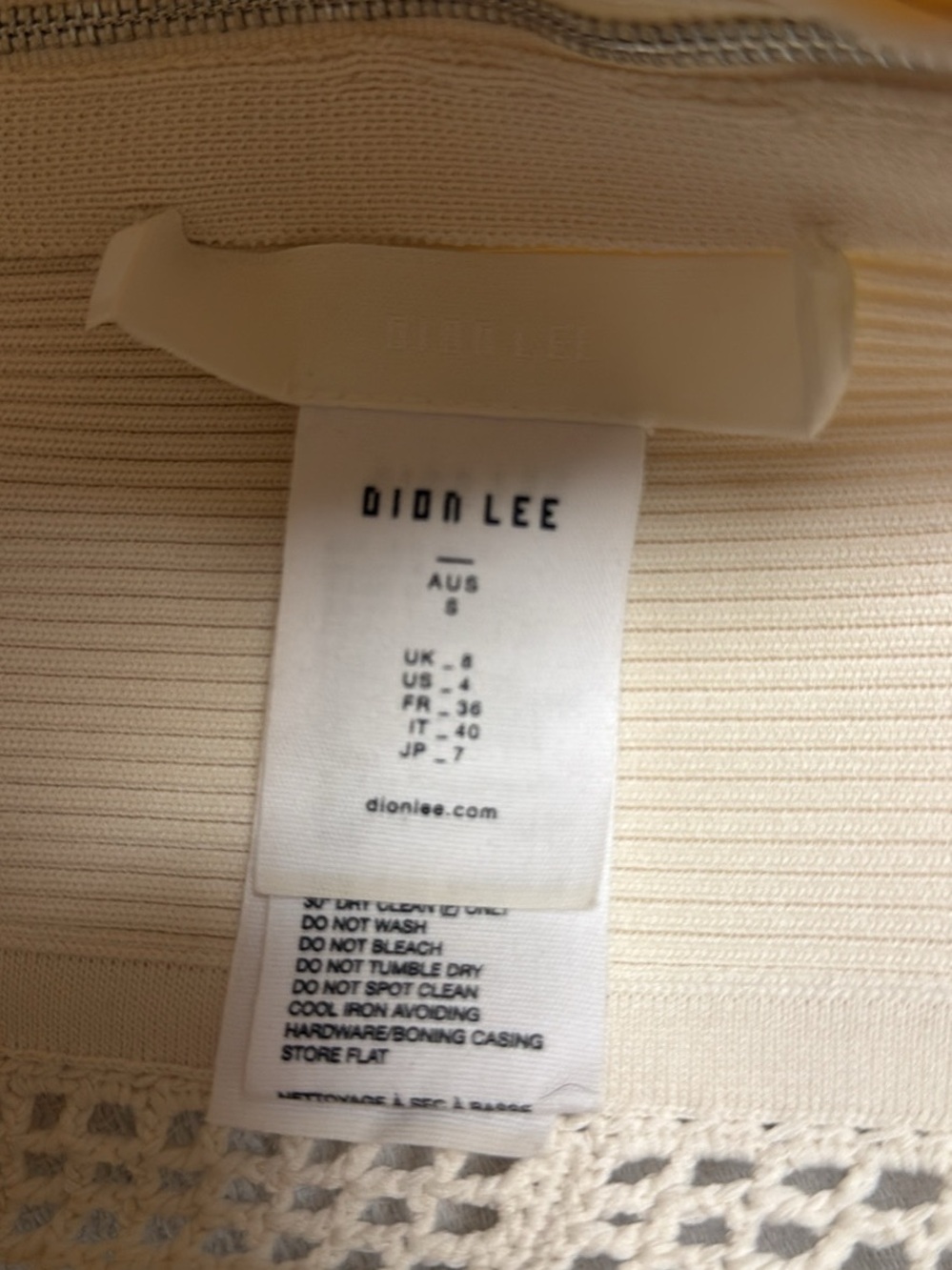 Dion Lee Cream Crochet Corset Top - White - Picture 4 of 4